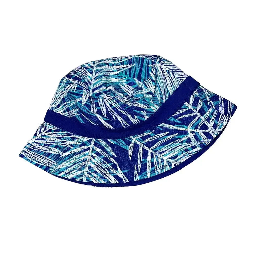 NWT Gymboree Blue Palm Leaf Tank Top & Reversible Bucket Hat